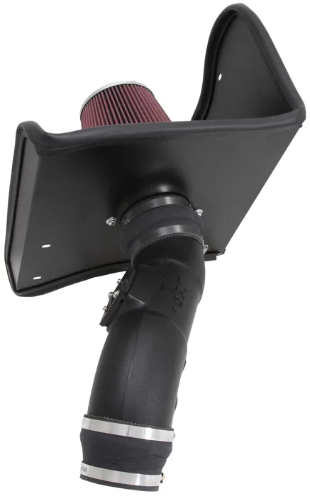 63-9036 – K&N FILTER Cold Air Intake, Black Plastic Tube Red Universal Filter With Heat Shield - view 3